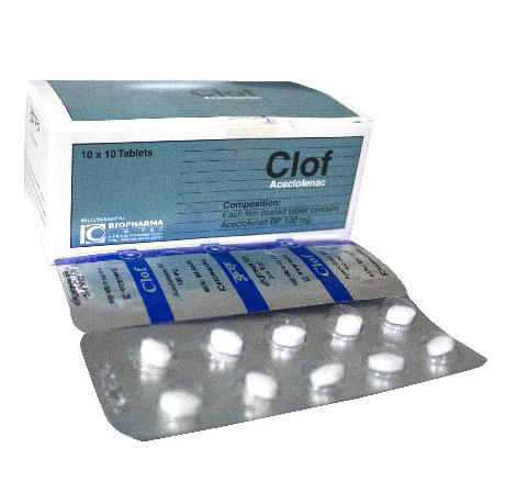 Pack Image: Clof 100 mg Tablet (10 x 10)