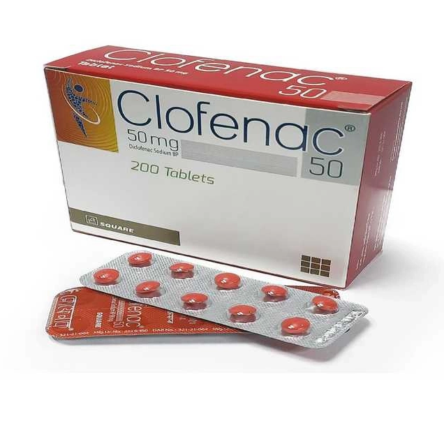Pack Image: Clofenac 50 mg Tablet (20 x 10)