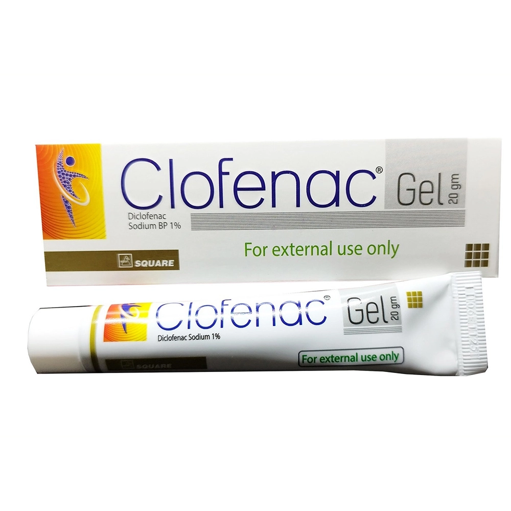 Pack Image: Clofenac 1% w Gel (20 gm tube)