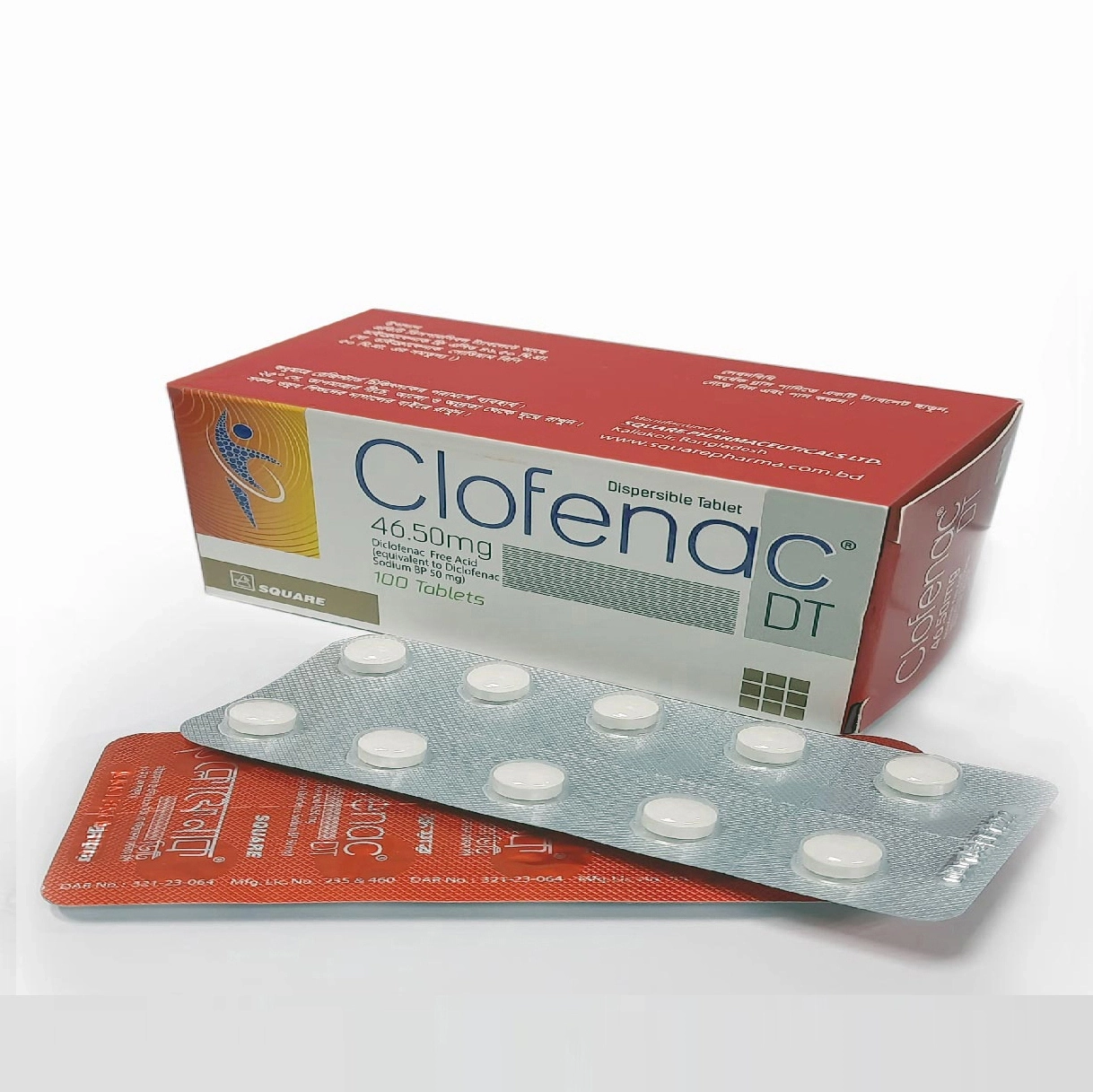 Pack Image: Clofenac DT 46.5 mg Tablet (10 x 10)