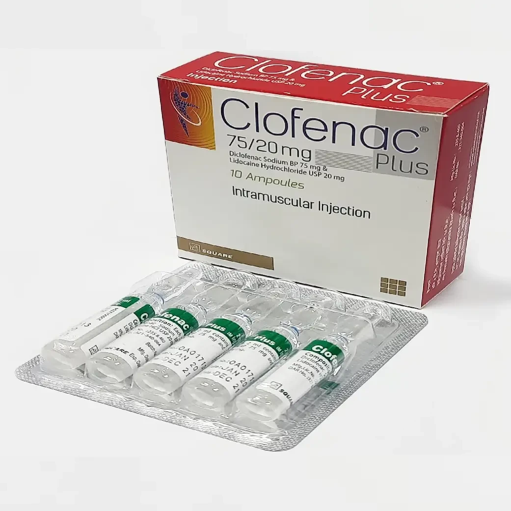 Pack Image: Clofenac Plus (75 mg Injection (2 ml ampoule)