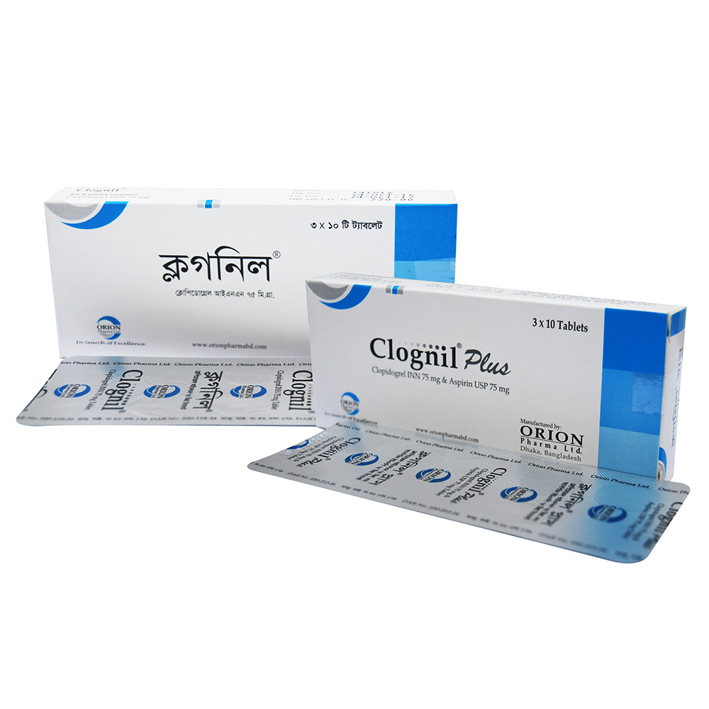 Pack Image: Clognil Plus 75 mg Tablet (3 x 10)