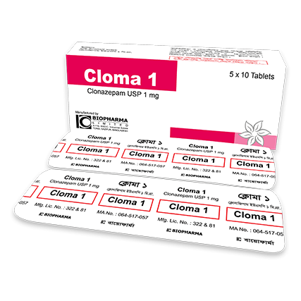 Pack Image: Cloma 1 mg Tablet (5 x 10)