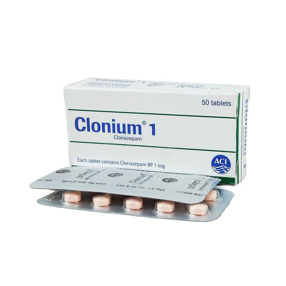 Pack Image: Clonium 1 mg Tablet (5 x 10)