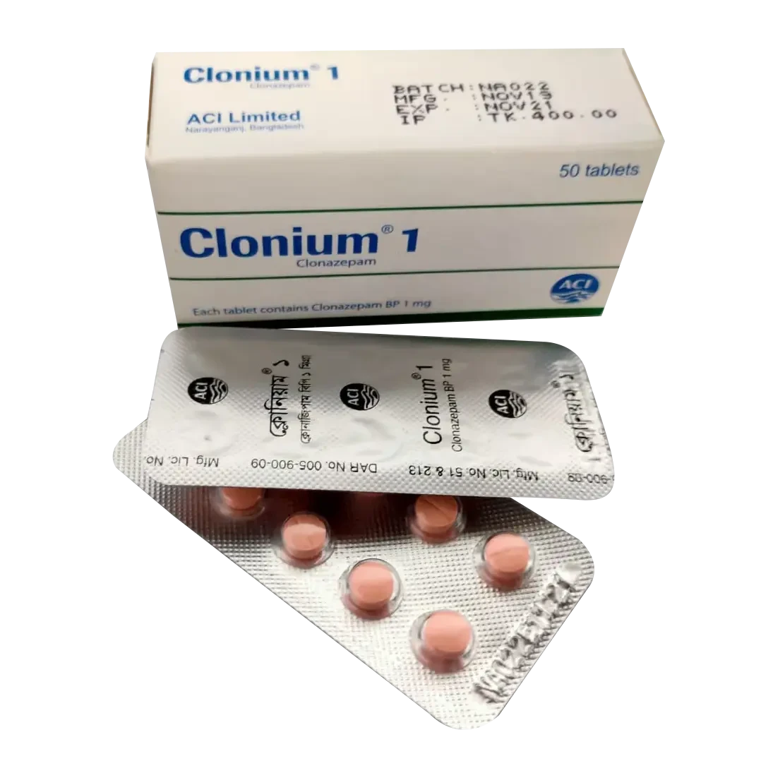 Pack Image: Clonium 1 mg Tablet (5 x 10)