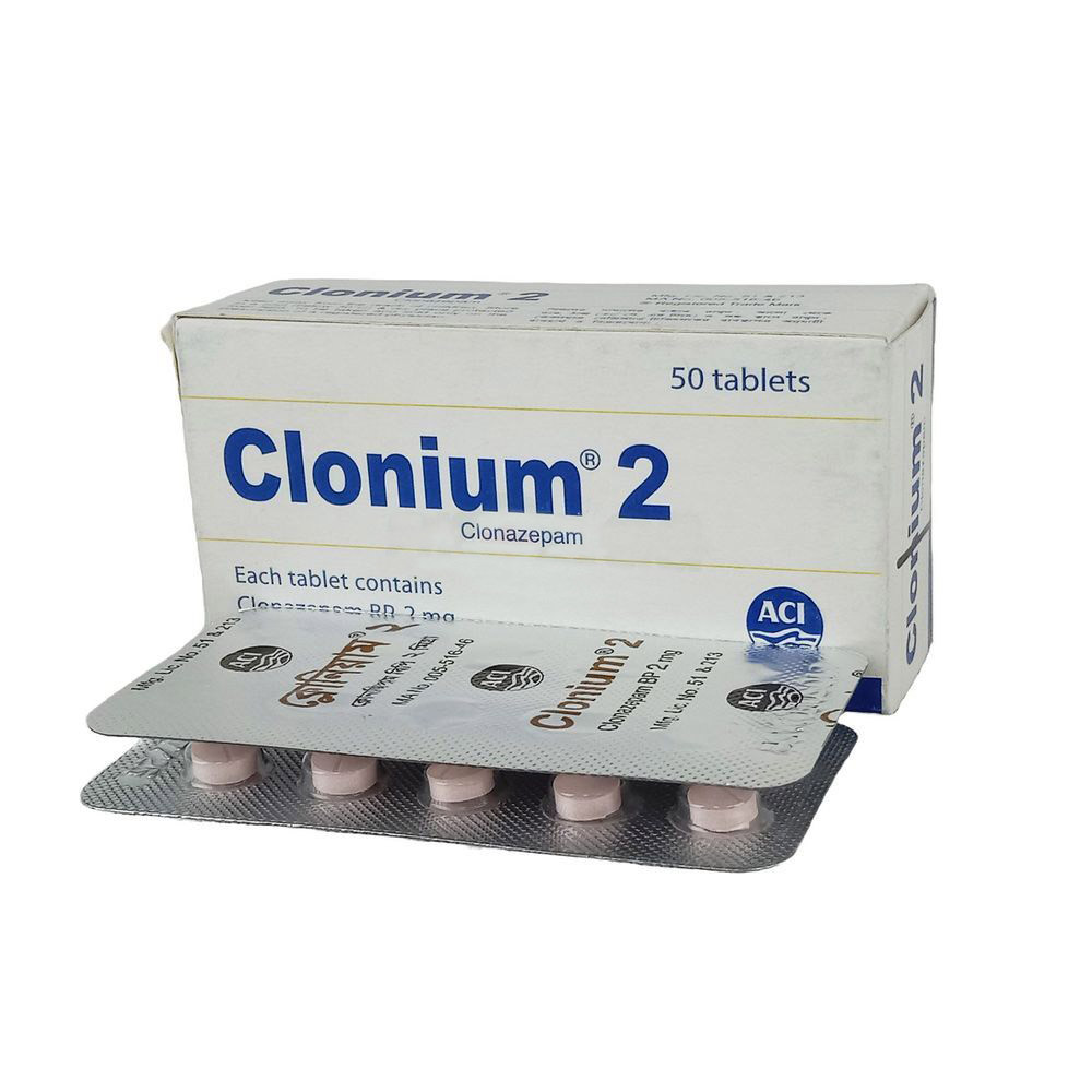 Pack Image: Clonium 2 mg Tablet (5 x 10)