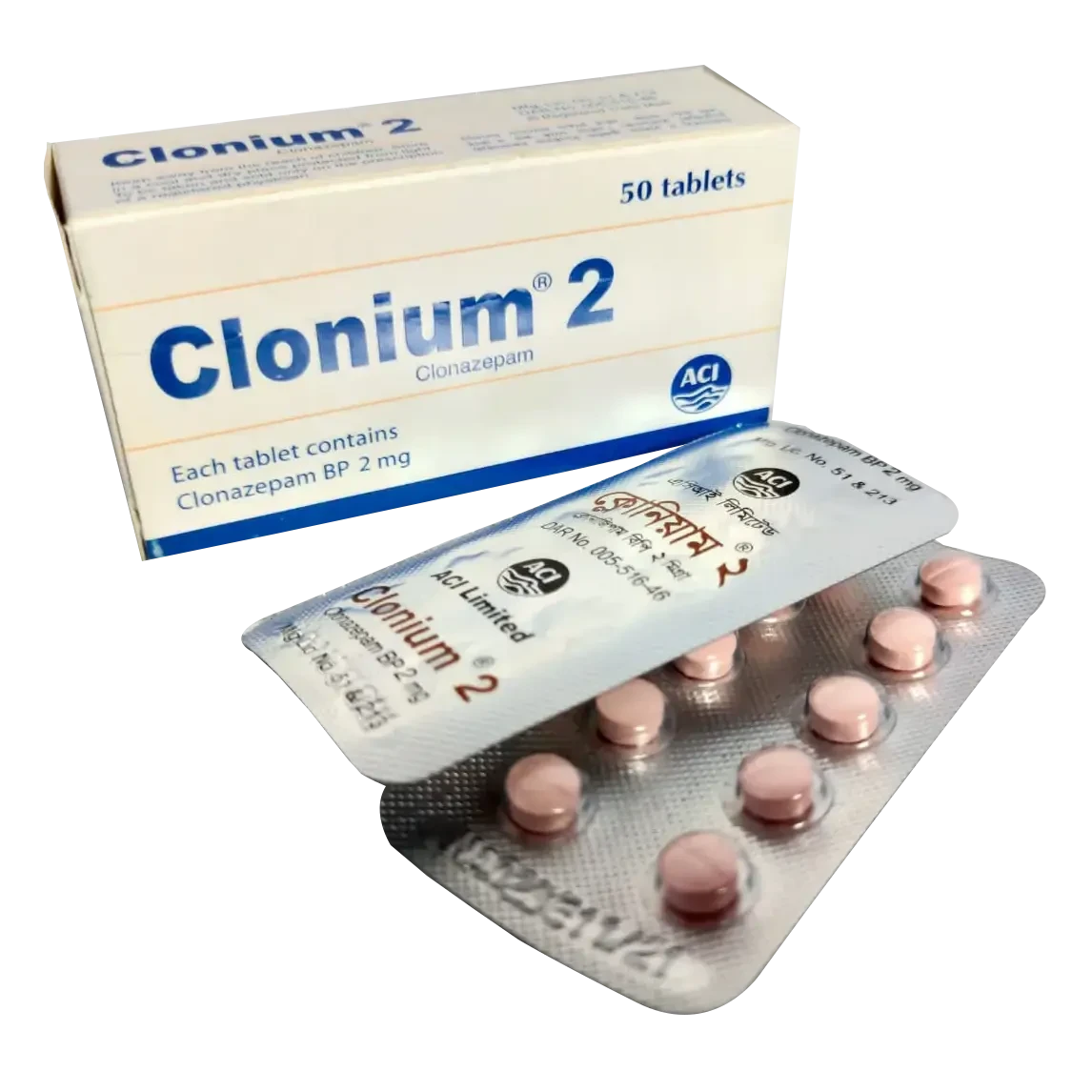 Pack Image: Clonium 2 mg Tablet (5 x 10)