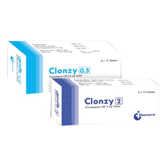 Pack Image: Clonzy 2 mg Tablet (2 x 15)