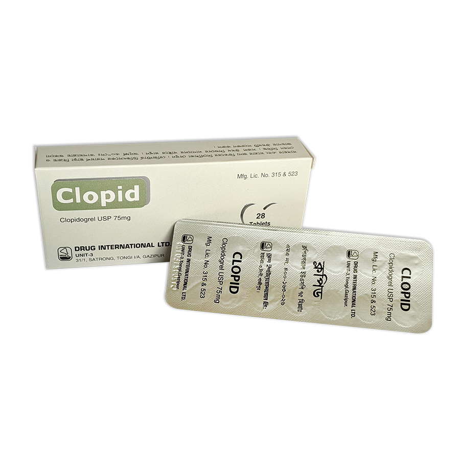 Pack Image: Clopid 75 mg Tablet (2 x 14)