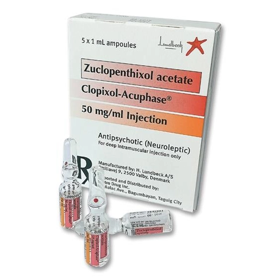 Pack Image: Clopixol Acuphase 50 mg Injection (50 mg ampoule)