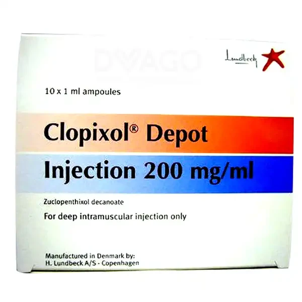 Pack Image: Clopixol Depot 200 mg Injection (200 mg ampoule)