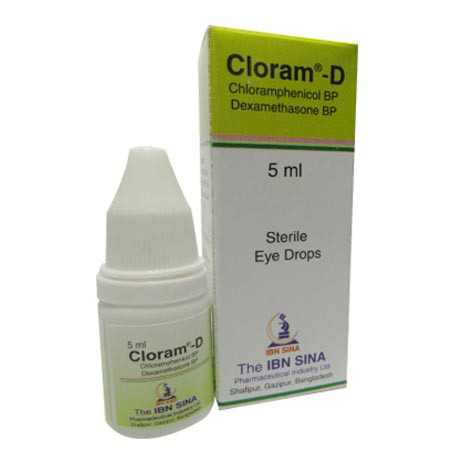 Pack Image: Cloram-D 0.1% 0.5% Eye Drop (5 ml drop)