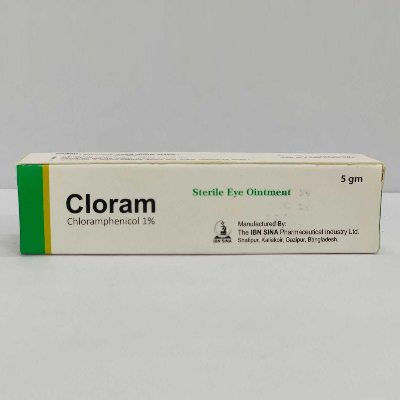 Pack Image: Cloram 1% Eye Ointment (5 gm tube)