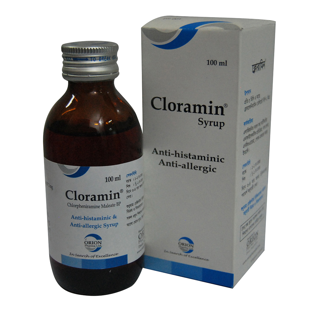 Pack Image: Cloramin 2 mg Syrup (100 ml bottle)