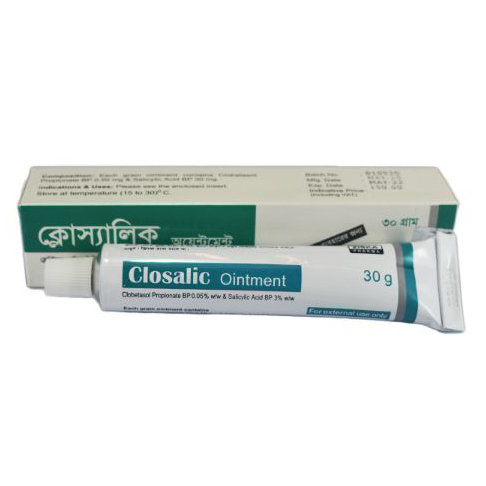 Pack Image: Closalic 0.05% 3% Ointment (30 gm tube)