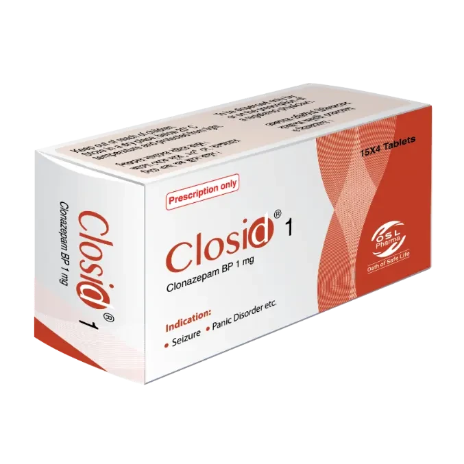 Pack Image: Closid 1 mg Tablet (4 x 15)