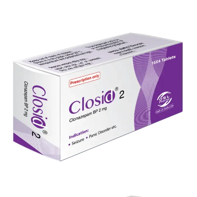 Pack Image: Closid 2 mg Tablet (4 x 15)
