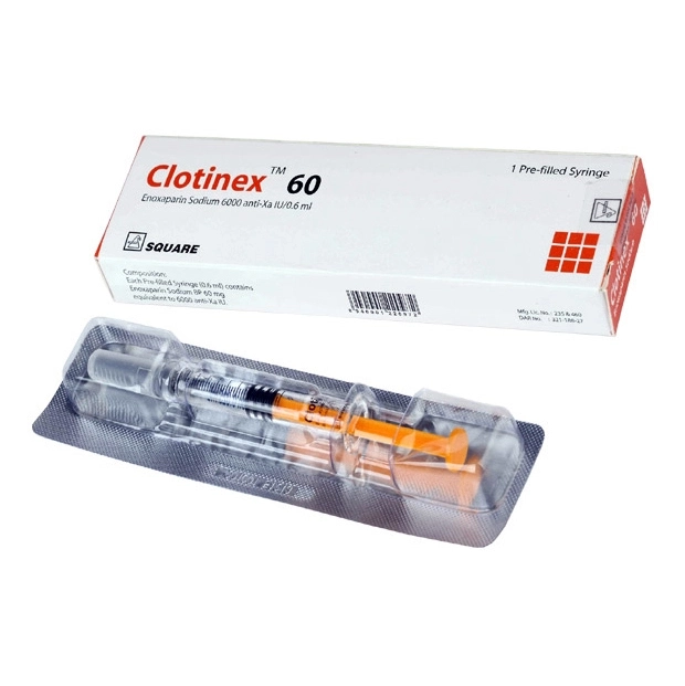 Pack Image: Clotinex 6000 Anti-Xa Injection (0.6 ml pre-filled syringe)