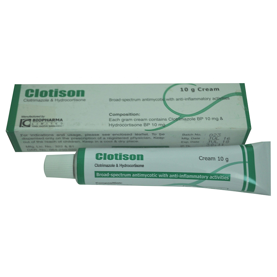 Pack Image: Clotison 1% 1% Cream (10 gm tube)