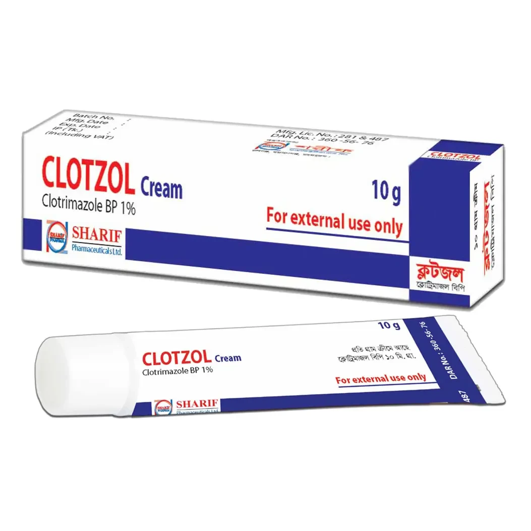 Pack Image: Clotzol 1% Cream (10 gm tube)