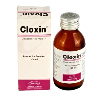 Pack Image: Cloxin 125 mg Suspension (100 ml bottle)