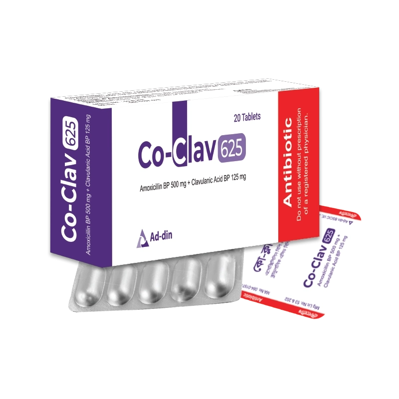 Pack Image: Co-Clav 500 mg Tablet (5 x 4)