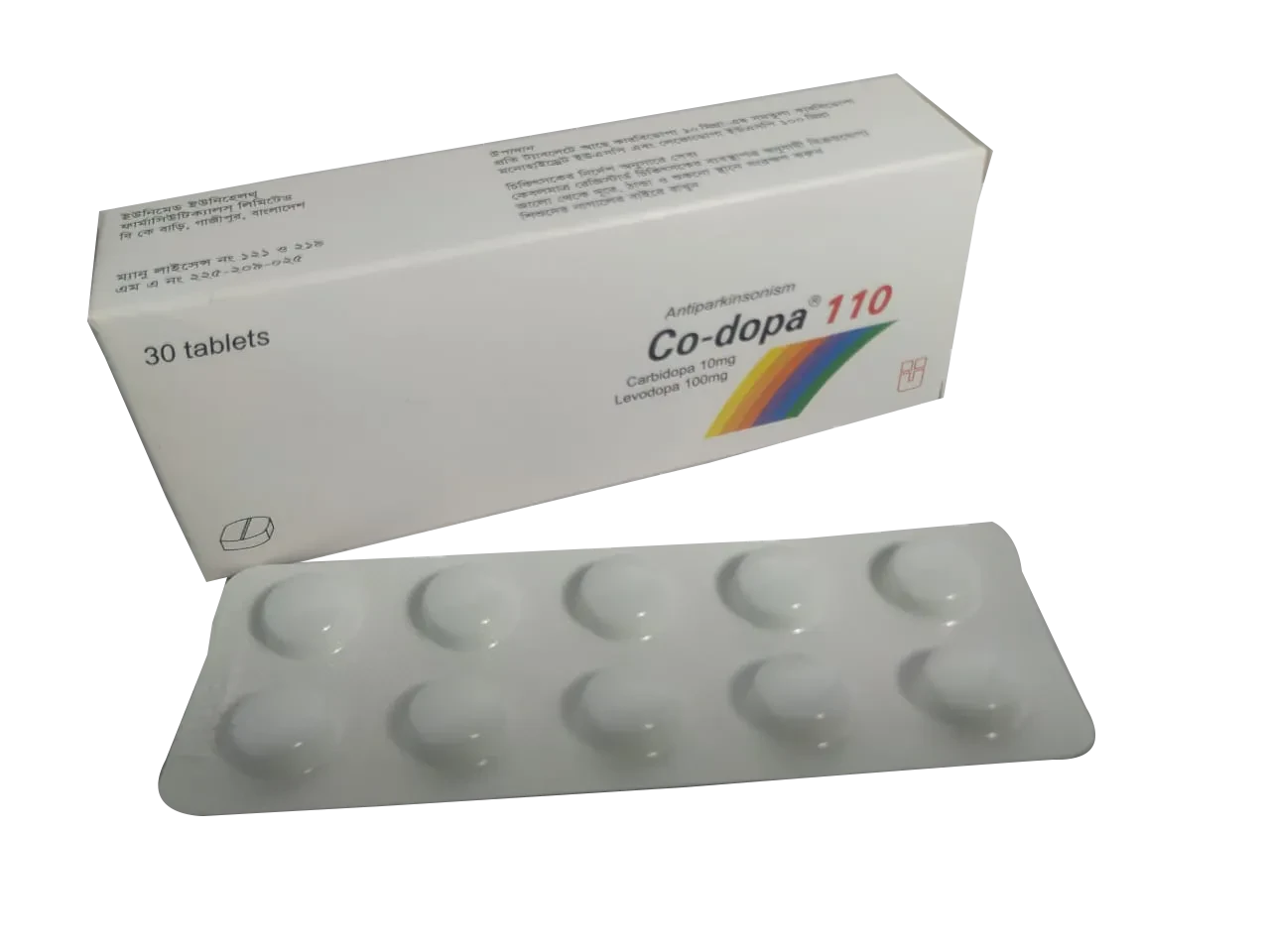 Pack Image: Co-dopa 100 mg Tablet (3 x 10)