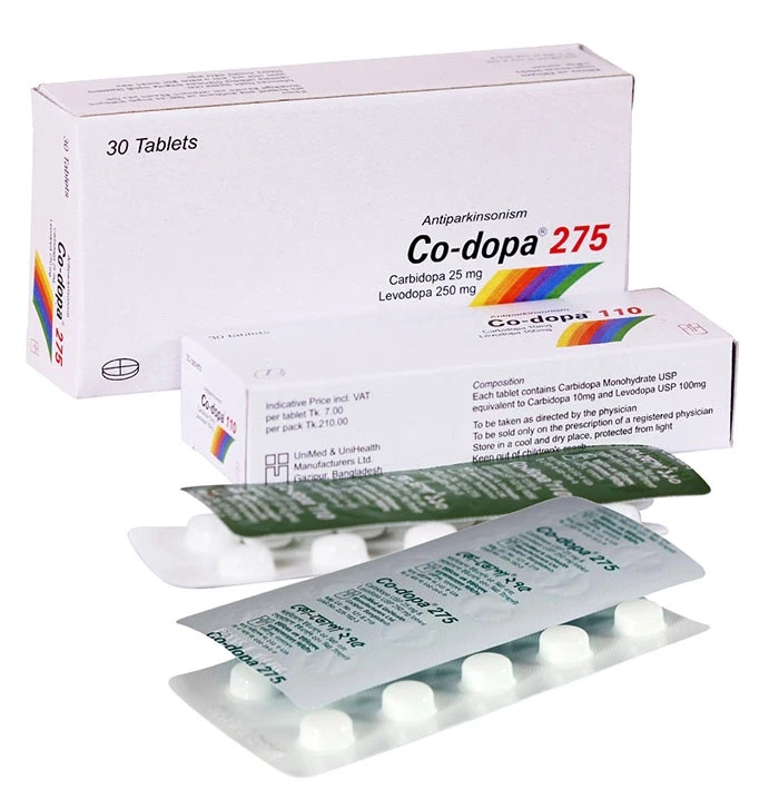Pack Image: Co-dopa 250 mg Tablet (3 x 10)