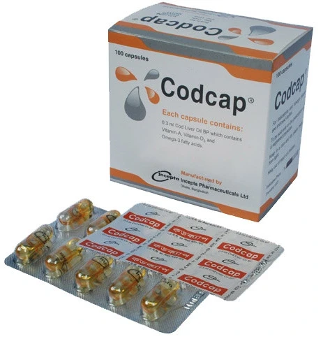 Pack Image: Codcap 600 IU Capsule (10 x 10)