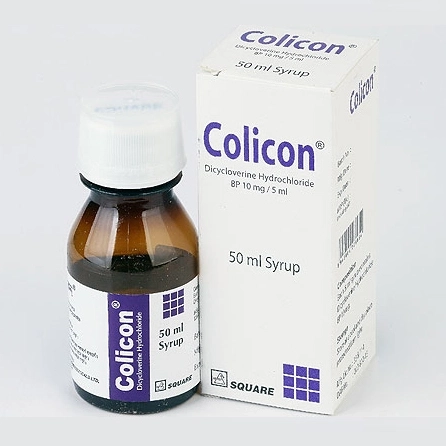 Pack Image: Colicon 10 mg Syrup (50 ml bottle)