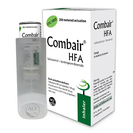 Pack Image: Combair (100 mcg Inhaler (200 metered doses)