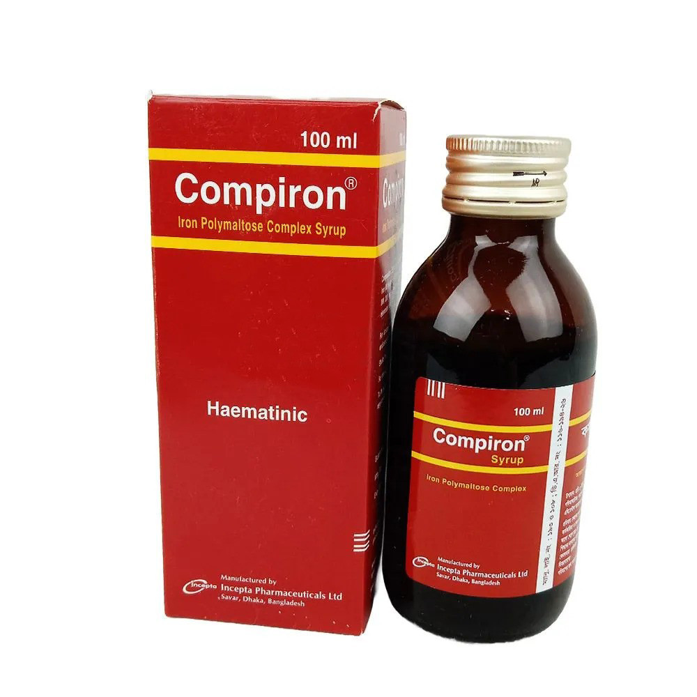 Pack Image: Compiron 50 mg Syrup (100 ml bottle)