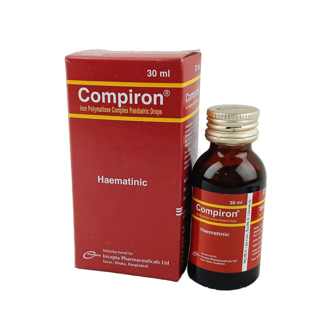 Pack Image: Compiron 50 mg Pediatric Drop (30 ml bottle)