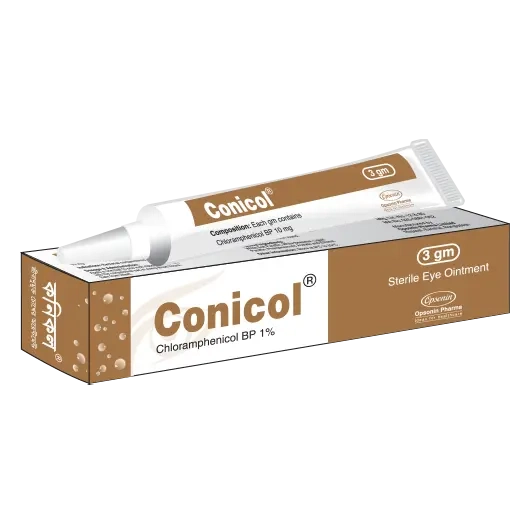 Pack Image: Conicol 1% Eye Ointment (3 gm tube)