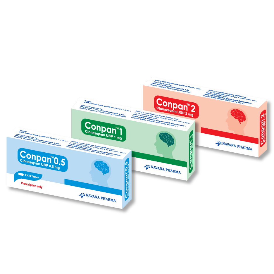 Pack Image: Conpan 0.5 mg Tablet (5 x 10)