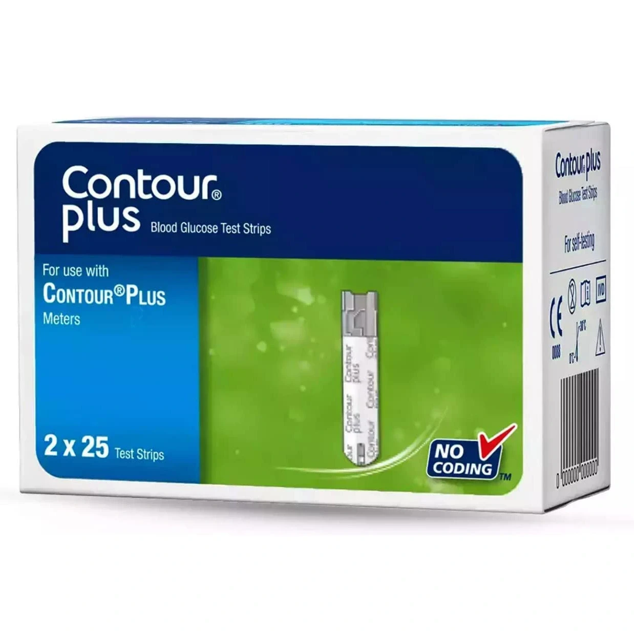 Pack Image: Contour Plus Strips  Test strip (2 x 25)