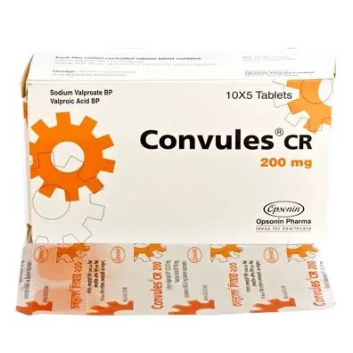 Pack Image: Convules CR 200 mg Tablet (5 x 10)