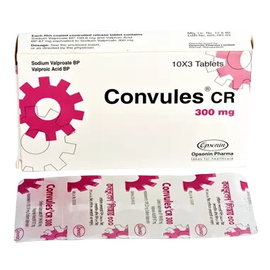 Pack Image: Convules CR 300 mg Tablet (5 x 10)