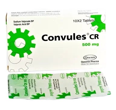 Pack Image: Convules CR 500 mg Tablet (3 x 10)