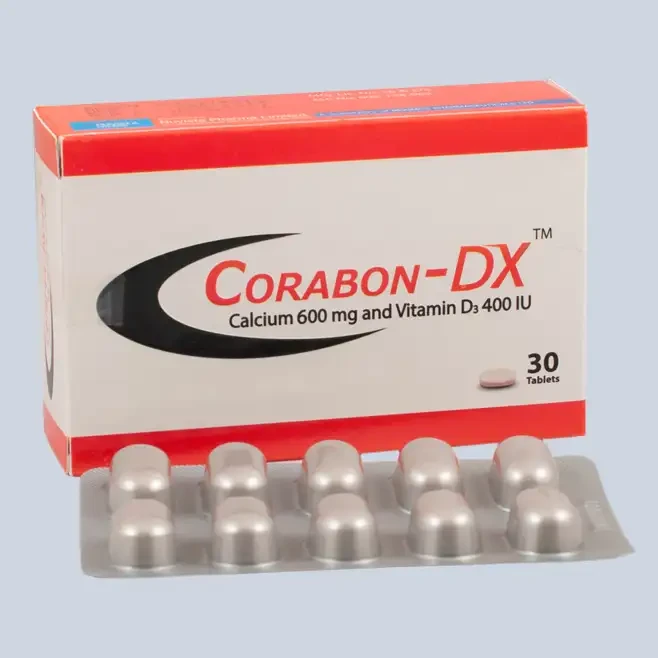 Pack Image: Corabon-DX 600 mg Tablet (3 x 10)