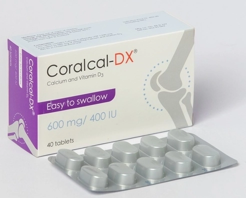 Pack Image: CoralCal-DX 600 mg Tablet (5 x 10)