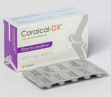 Pack Image: CoralCal-DX 600 mg Tablet (5 x 10)