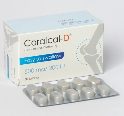 Pack Image: CoralCal-D 500 mg Tablet (6 x 10)