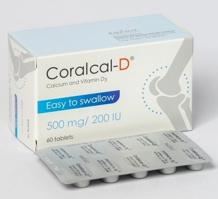 Pack Image: CoralCal-D 500 mg Tablet (6 x 10)