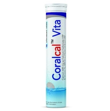 Pack Image: CoralCal Vita 600 mg Tablet (1 x 16)