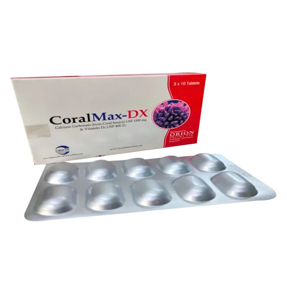 Pack Image: CoralMax-DX 600 mg Tablet (3 x 10)