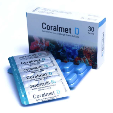 Pack Image: Coralmet D 500 mg Tablet (3 x 10)
