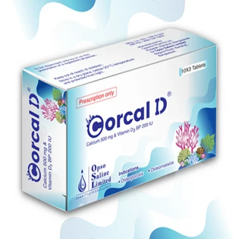 Pack Image: Corcal D 500 mg Tablet (3 x 10)
