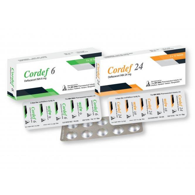 Pack Image: Cordef 24 mg Tablet (2 x 10)