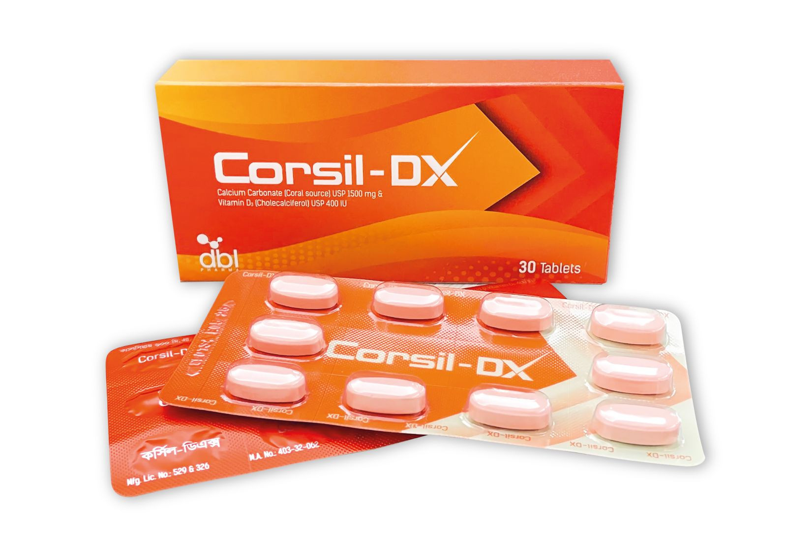 Pack Image: Corsil-DX 600 mg Tablet (3 x 10)